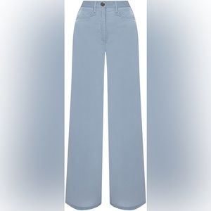 REMAIN Birger Christensen Ariane Wide Leg Trousers in Powder Blue